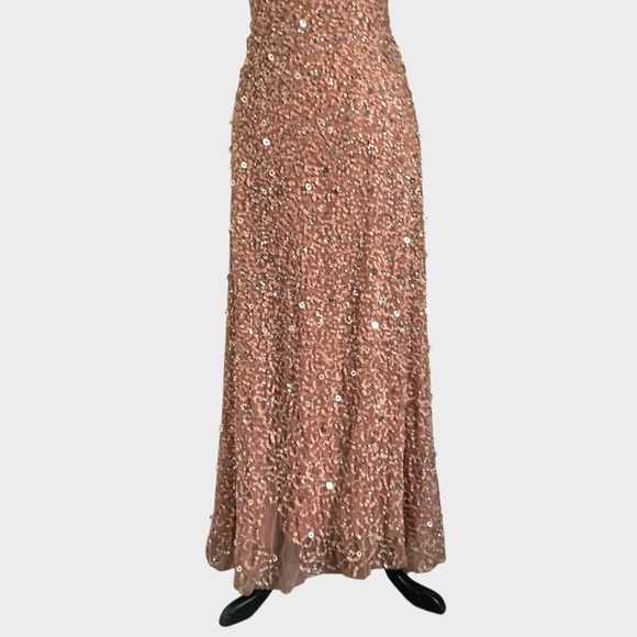 Adrianna Papell Sequin Off The Shoulder Gown - Picture 3 of 12